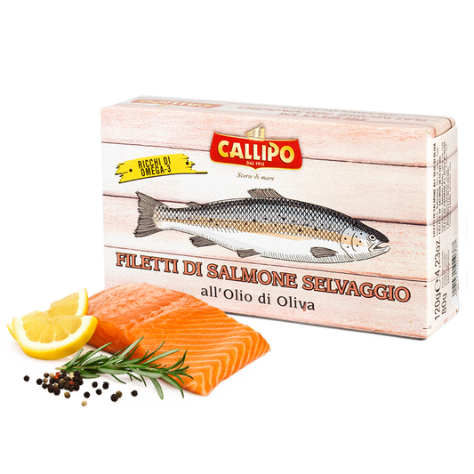 Pesce - Salmone - Filetti di salmone all'olio d'oliva - Callipo - 120g