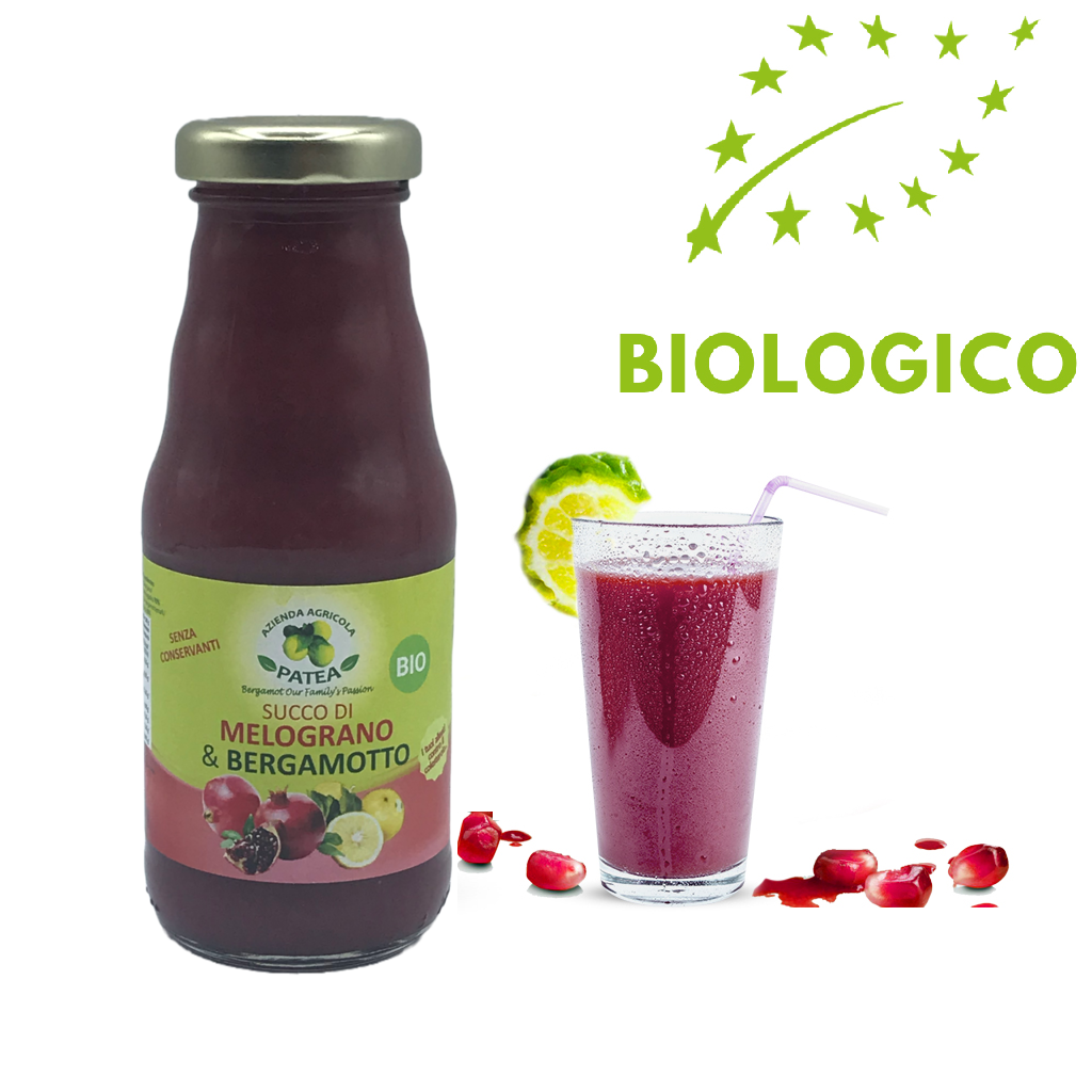 Succo biologico - Succo di melograno e bergamotto - Azienda agricola P – Latteria  del Sole