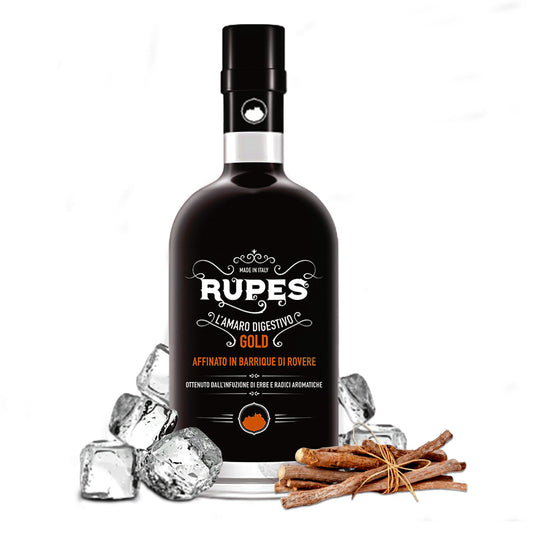 Amaro digestivo - Rupes Gold affinato in barrique di rovere - 70cl