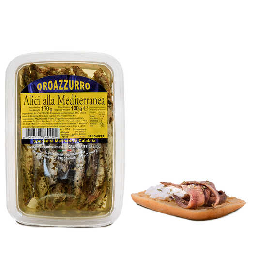 Pesce - Alici - Alici alla mediterranea vaschetta - Calabraittica - 170g