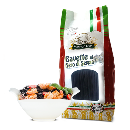 Pasta aromatizzata - Bavette al nero di seppia - Pastificio Gioia - 500g