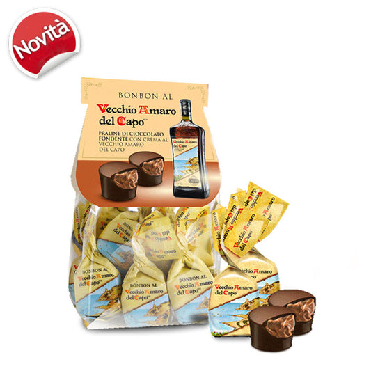 Amaro - Vecchio Amaro del capo - Praline di cioccolato fondente con crema al Vecchio Amaro del capo - Caffo - 200g
