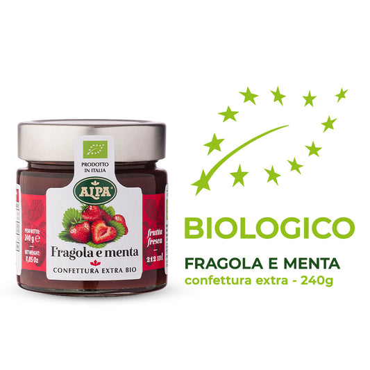 Confettura biologica extra fragola e menta - Alpa - 240g