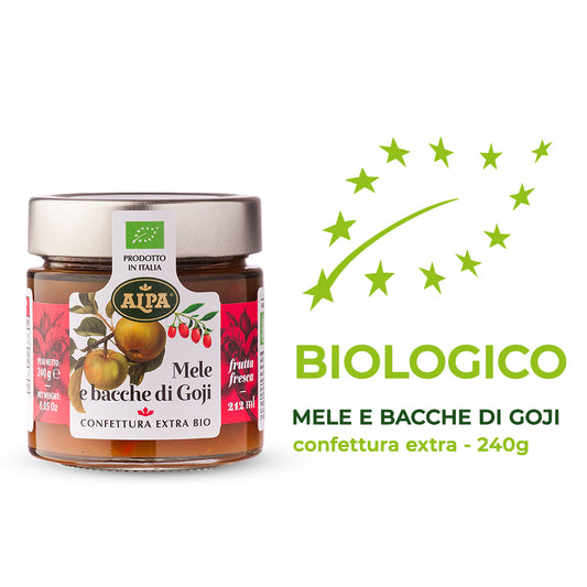 Confettura biologica extra mele e bacche di goji - Alpa - 240g