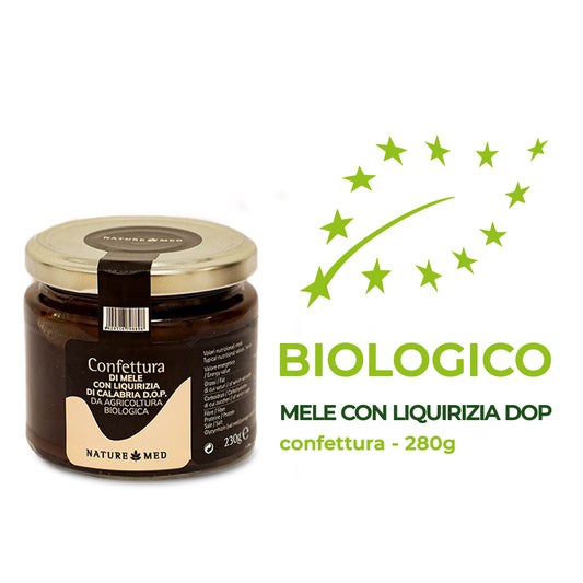 Confettura biologica di mele con liquirizia di Calabria Dop - Nature Med - 220g