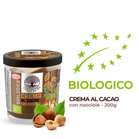 Crema spalmabile biologica al cacao con nocciole - Gandola - 200g