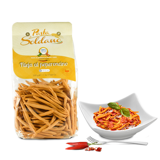 Pasta aromatizzata - Fileja di Tropea al peperoncino - Pastificio Soldano - 500g