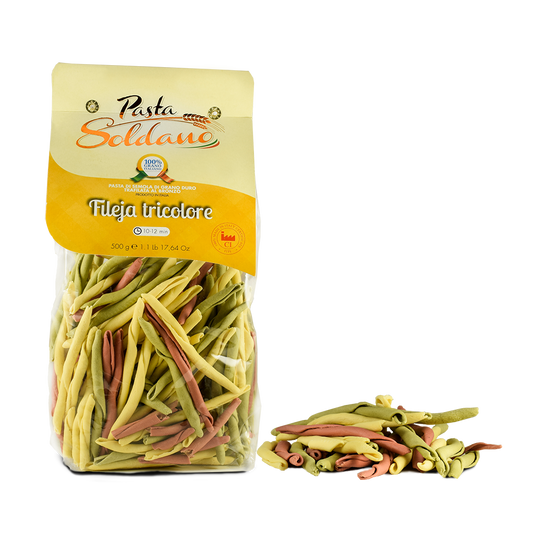 Pasta aromatizzata - Fileja di Tropea tricolore - Pastificio Soldano - 500g