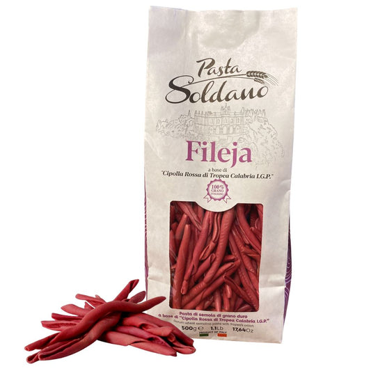 Pasta aromatizzata - Fileja alla cipolla rossa di Tropea Igp - Pastificio Soldano - 500g