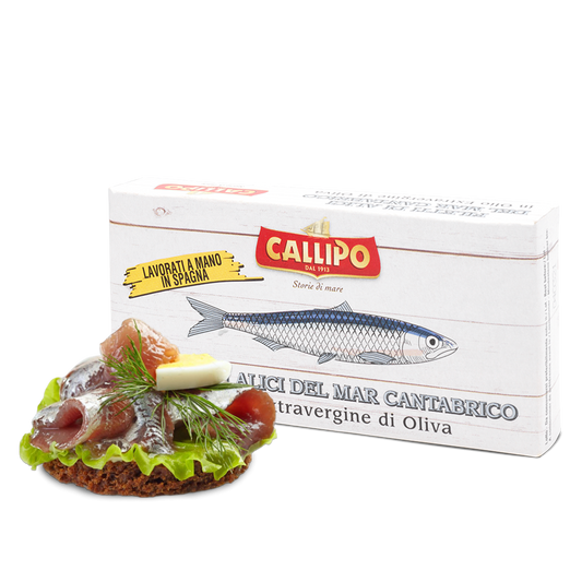 Pesce - Alici - Filetti di alici del Mar Cantabrico - Callipo - 50g