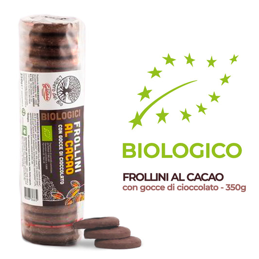 Biscotti - Frollini biologici al cacao con gocce di cioccolato - Gandola - 250g