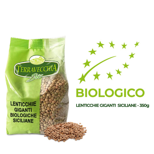 Legumi - Lenticchie giganti biologiche siciliane - Terravecchia - 350g