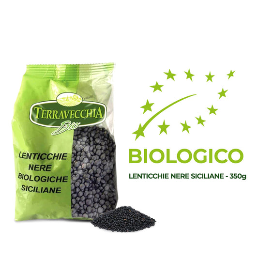 Legumi - Lenticchie nere biologiche siciliane - Terravecchia - 350g