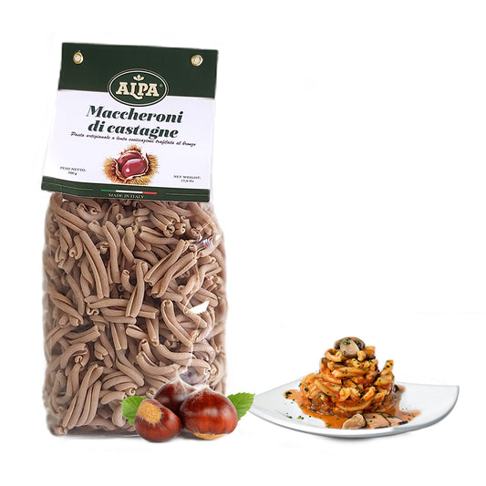 Pasta aromatizzata - Maccheroni di castagne - Alpa - 500g
