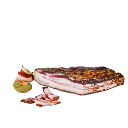 Pancetta tesa con peperoncino di Monte Poro - 500g