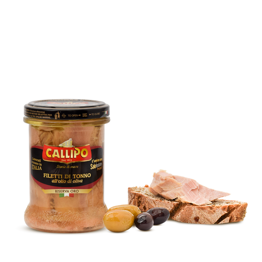 Pesce - Tonno vetro - Filetti di tonno Yellowfin - Riserva oro - Callipo - 250gr