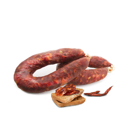 Salsiccia intera piccante - Salumi del Castello - 270g ca
