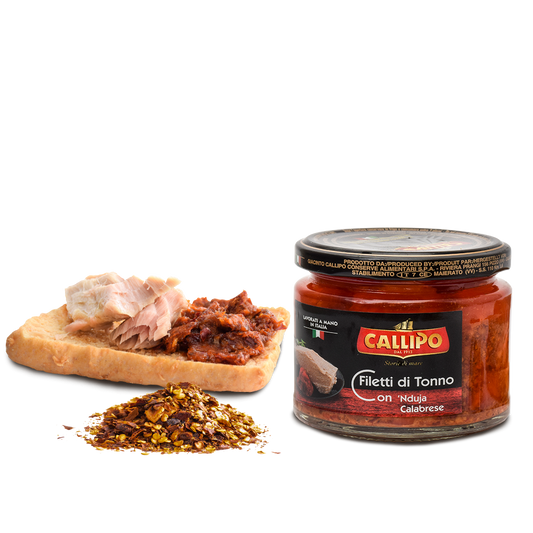 Pesce - Tonno vetro - Filetti di tonno con 'nduja calabrese - Callipo - 200g