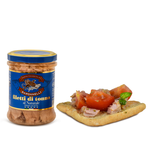 Pesce - Tonno vetro - Filetti di tonno al naturale - Sardanelli - 190g