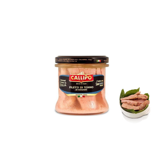 Pesce - Tonno vetro - Filetti di tonno al naturale riserva oro  - Callipo - 150g