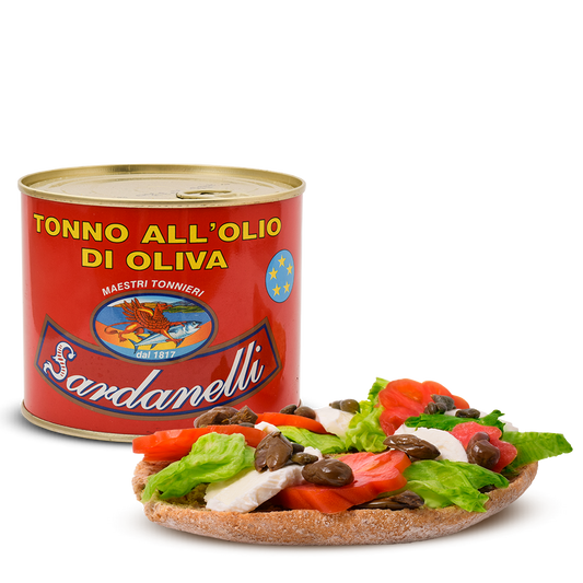 Pesce - Tonno latta - Tonno all'olio d'oliva - Linea cinque stelle - Sardanelli - 620g