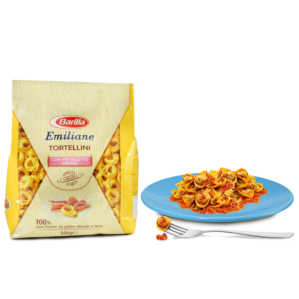 Pasta ripiena - Tortellini con prosciutto crudo - Emiliane Barilla - 500g