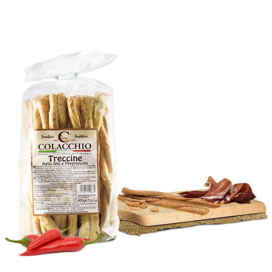 Treccine garlic and chilli pepper - Colacchio - 400g